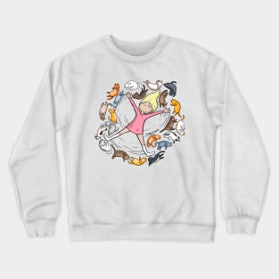 strong and independent woman cat lover Crewneck Sweatshirt